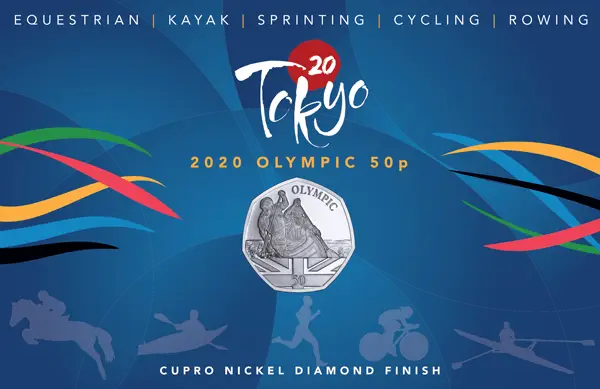 Toyko 2020 Olympic - Kayak 50p Coin