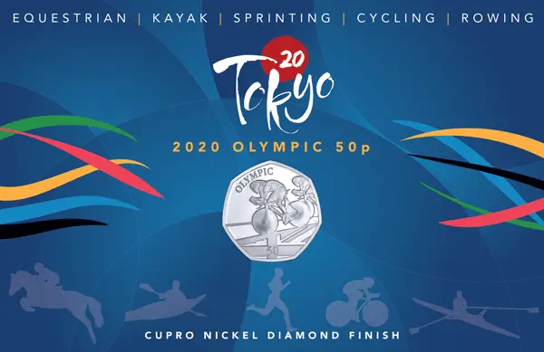 Toyko 2020 Olympic - Cycling 50p Coin